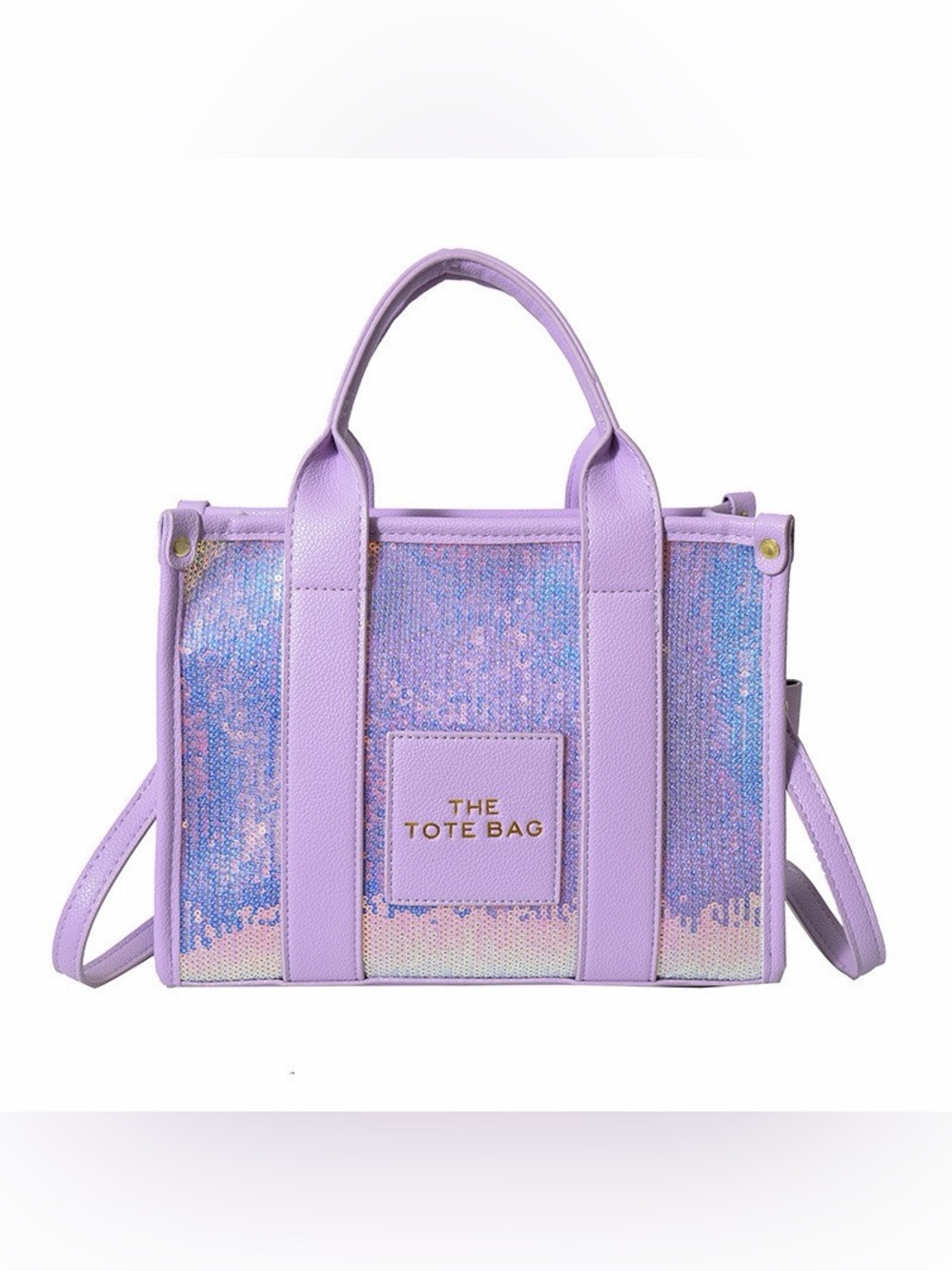 Lavender Sequin Tote